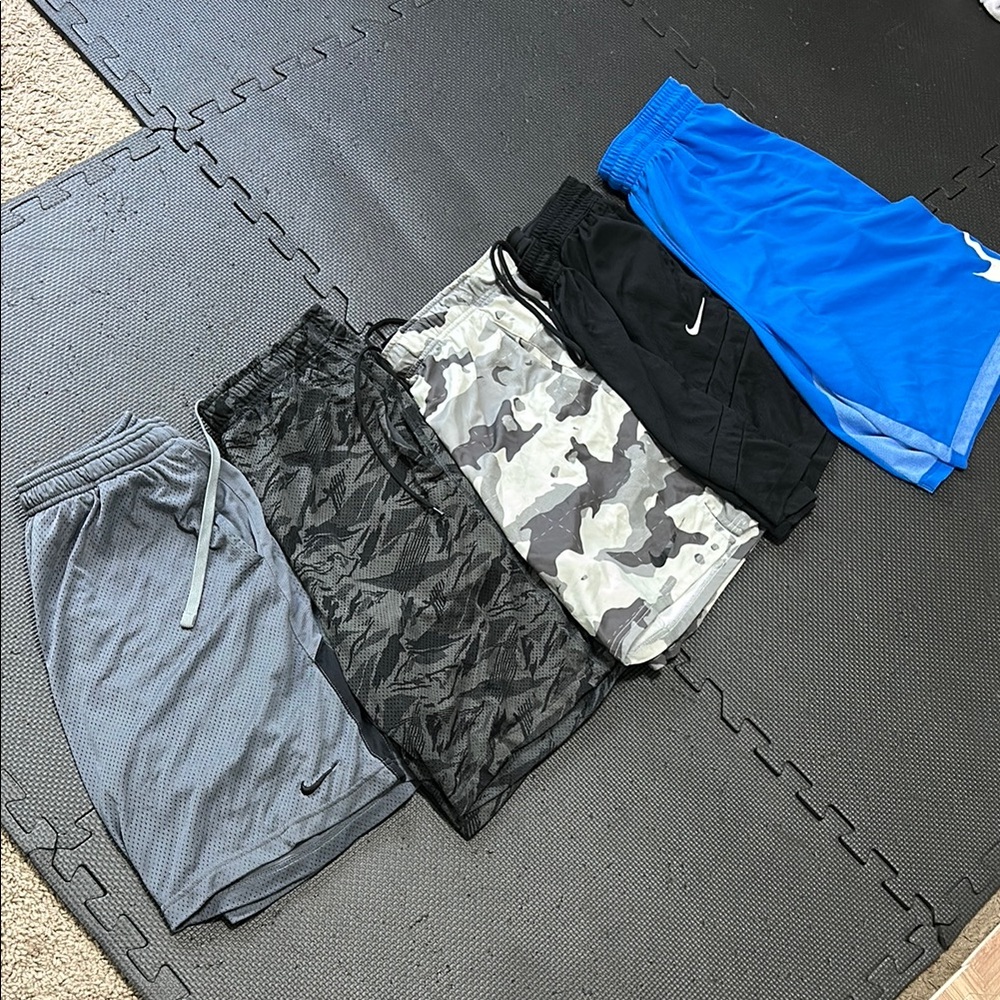 Nike Athletic Shorts lot - Black, Gray, Blue
